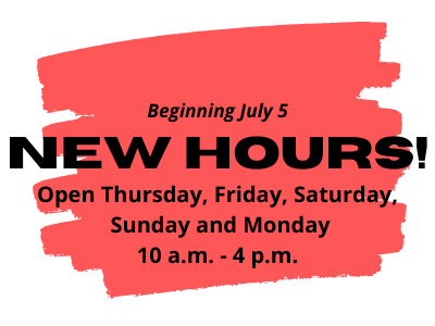 Open Mondays beginning July 5