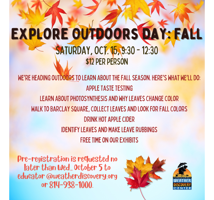 Explore outdoors: fall program to be held