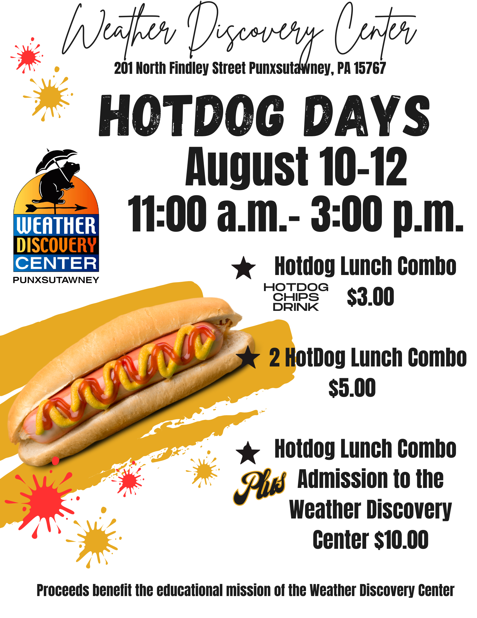 Weather Discovery Center introduces Hot Dog Days - Punxsutawney Weather ...