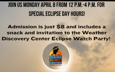 Weather Discovery Center open special hours for Total Solar Eclipse on April 8