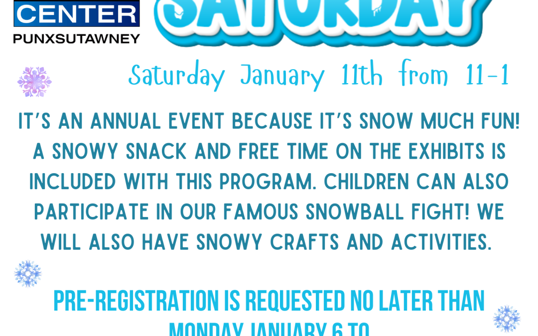 Snow Day Saturday returns to the Weather Discovery Center